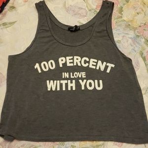 Cropped forever 21 tank top